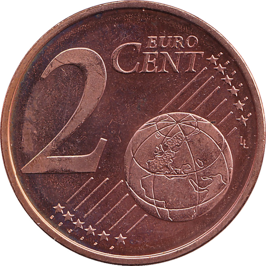 2 eurocents - Carte de l'Estonie