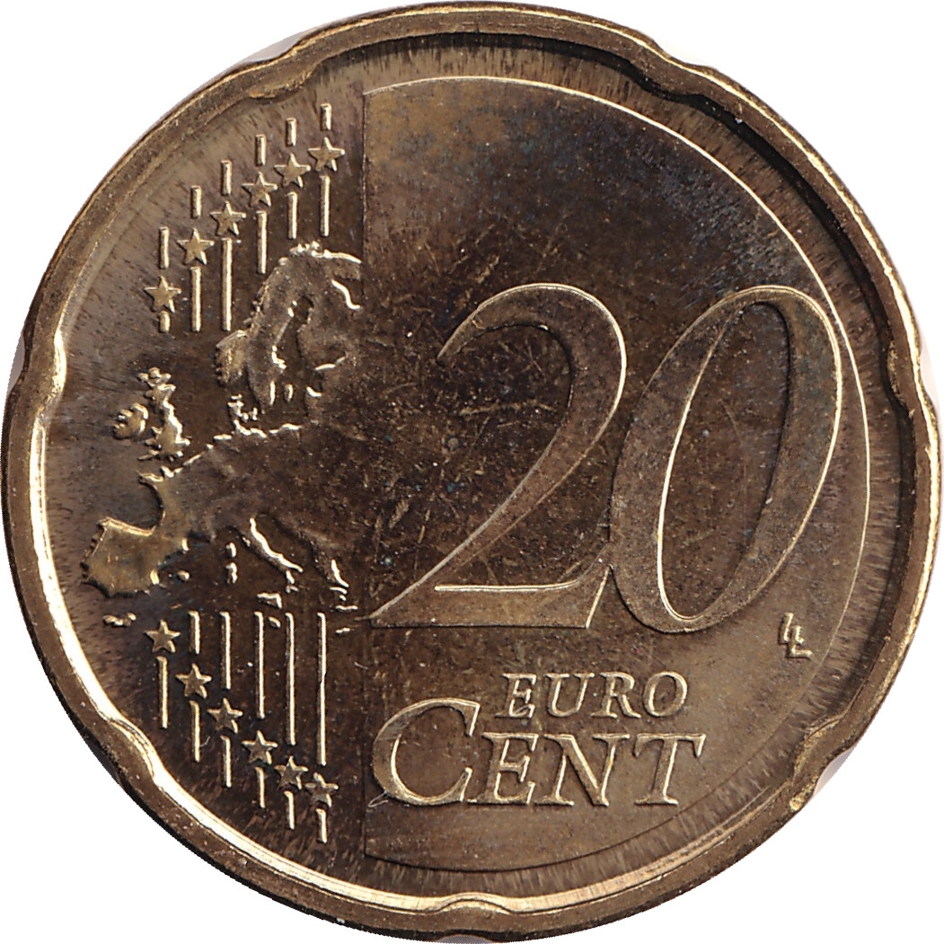 20 eurocents - Carte de l'Estonie