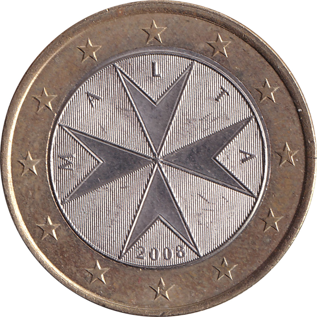 1 euro - Maltesse Cross