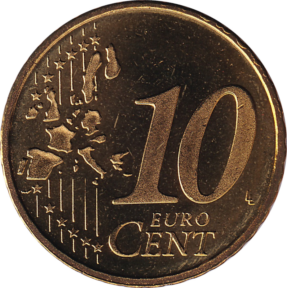 10 eurocents - Béatrix - Exploded map