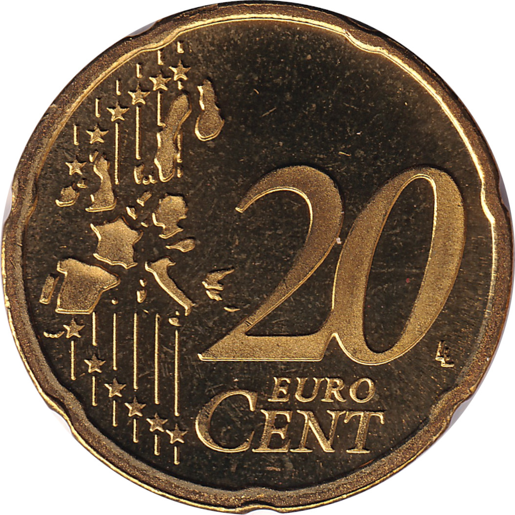 20 eurocents - Béatrix - Exploded map