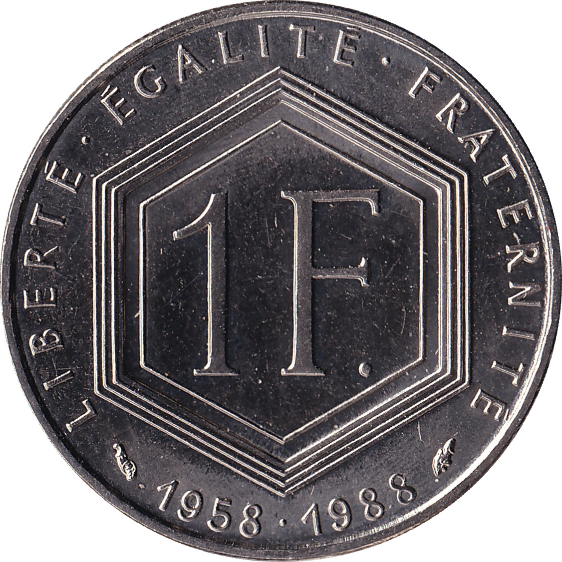 1 franc - Charles De Gaulle - 40 ans