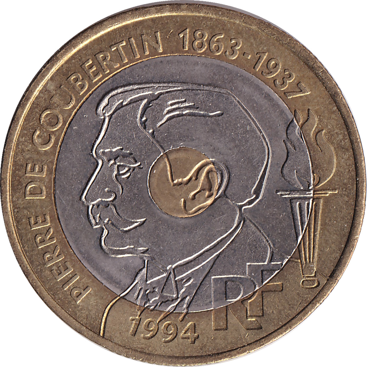 20 francs - Pierre De Coubertin