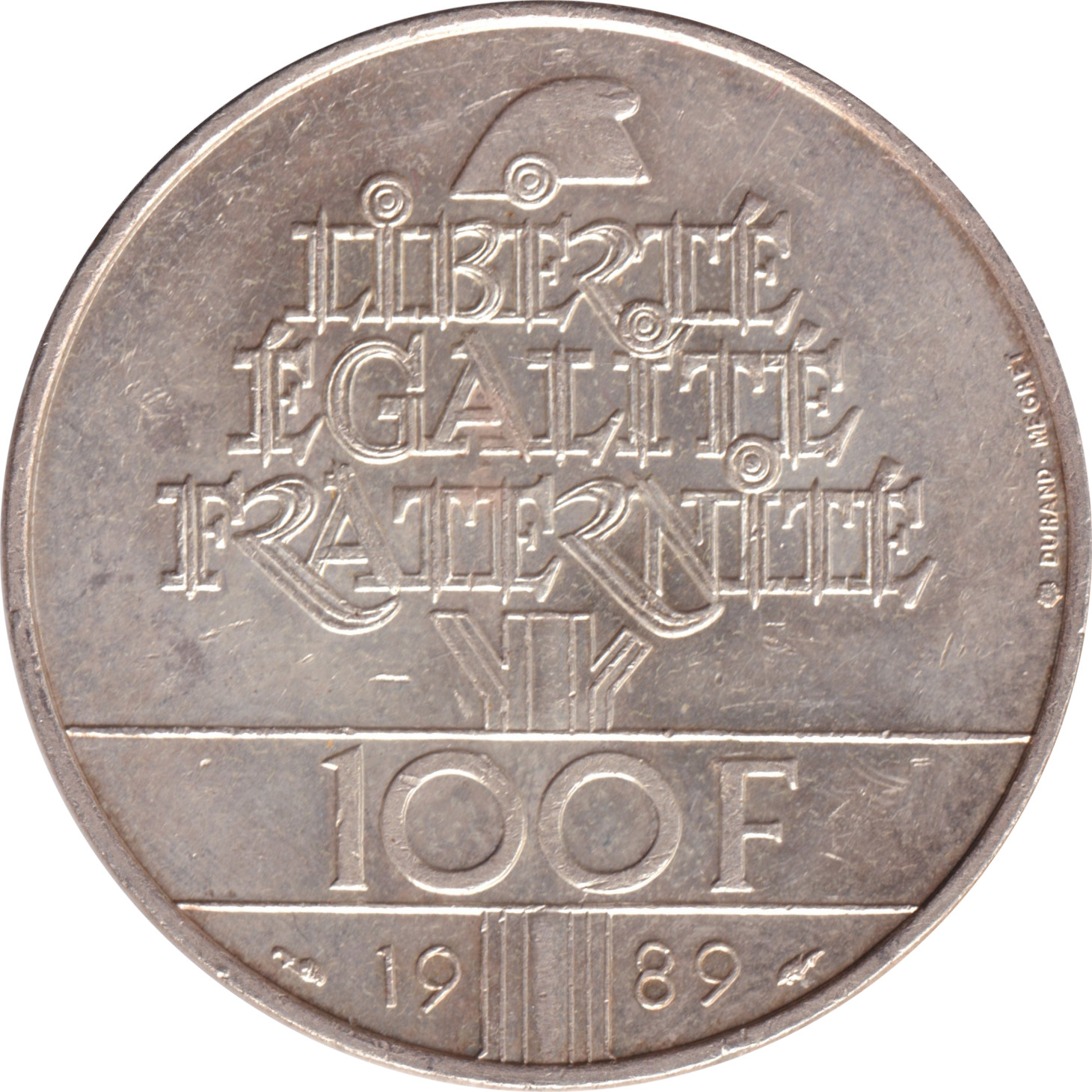 100 francs argent - Droit de l'Homme