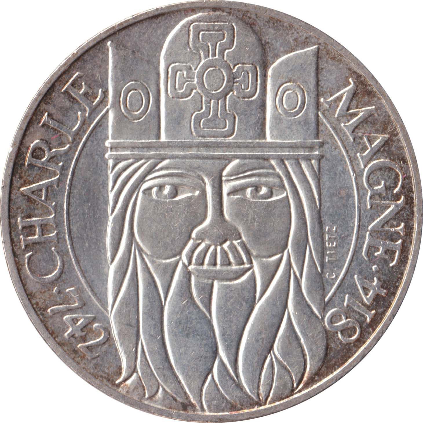 100 francs silver - Charlemagne