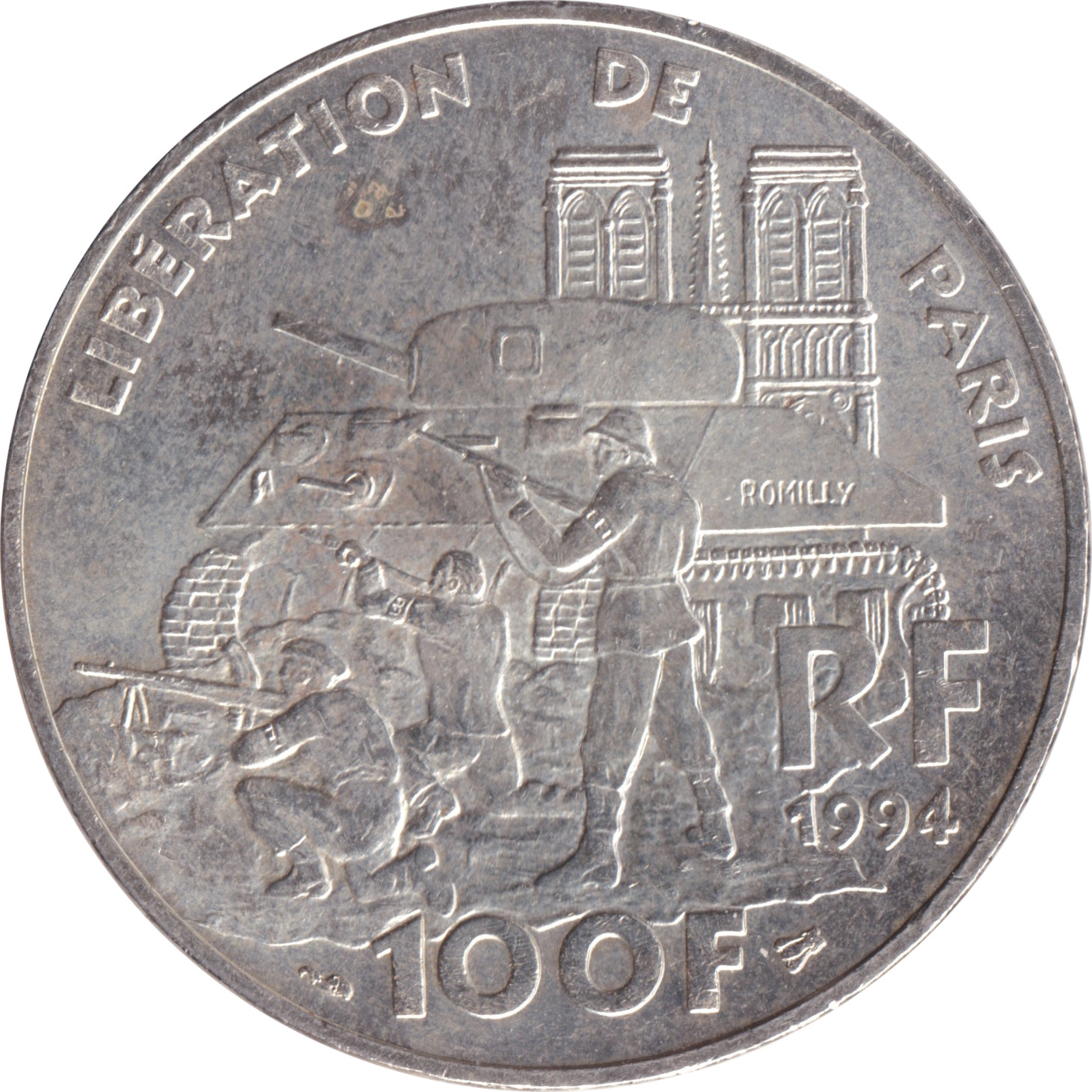 100 francs argent - Libération de Paris