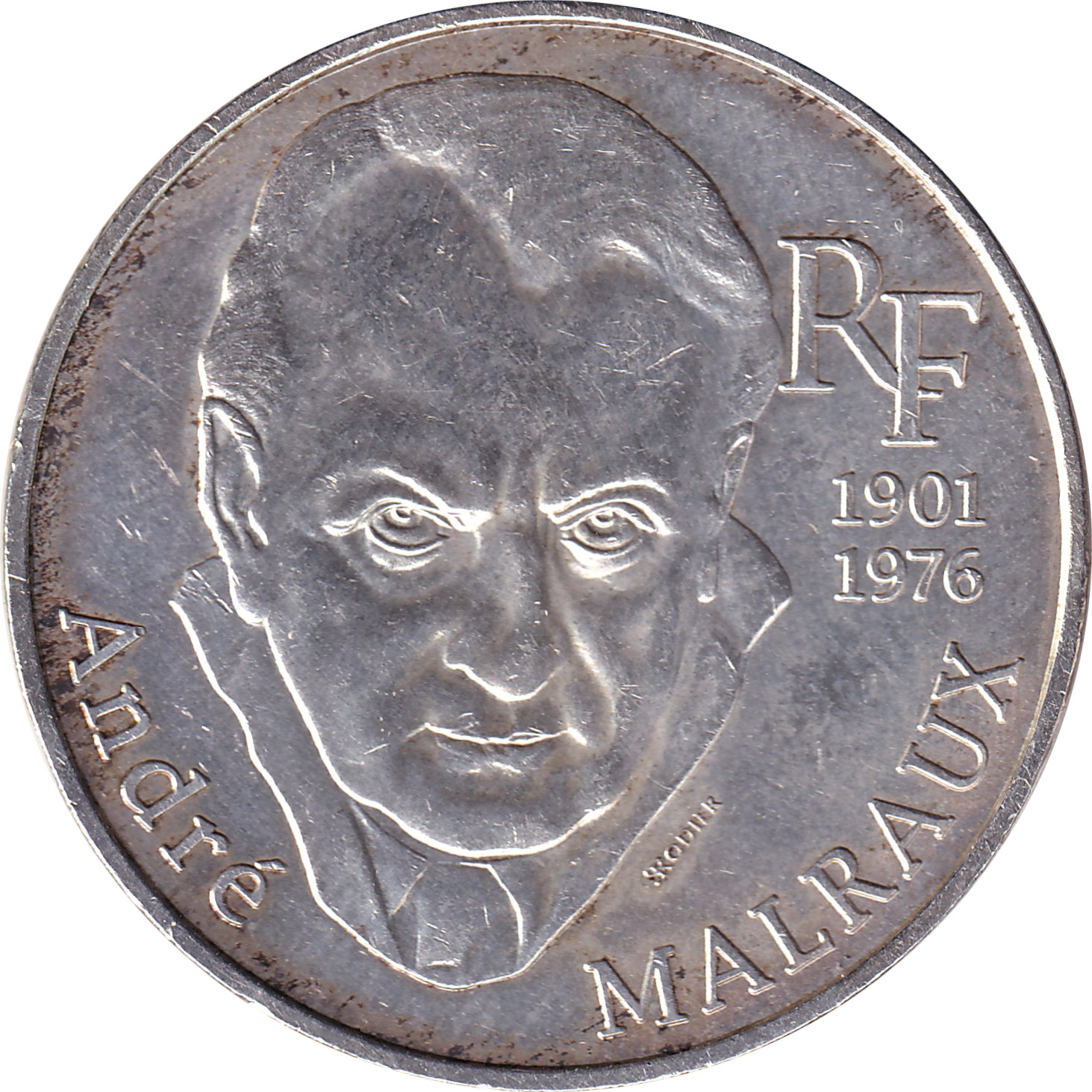 100 francs argent - André Malraux