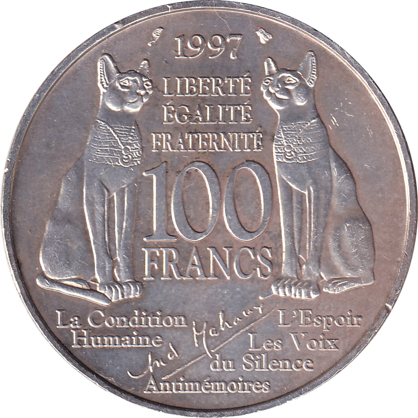 100 francs argent - André Malraux