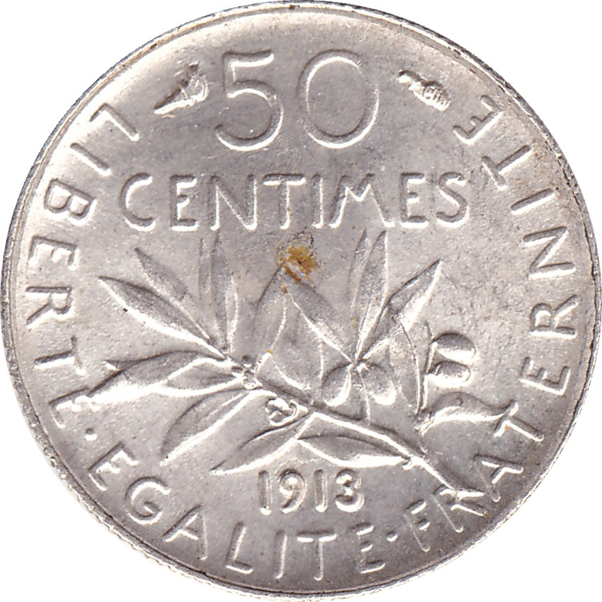 50 centimes silver - Semeuse