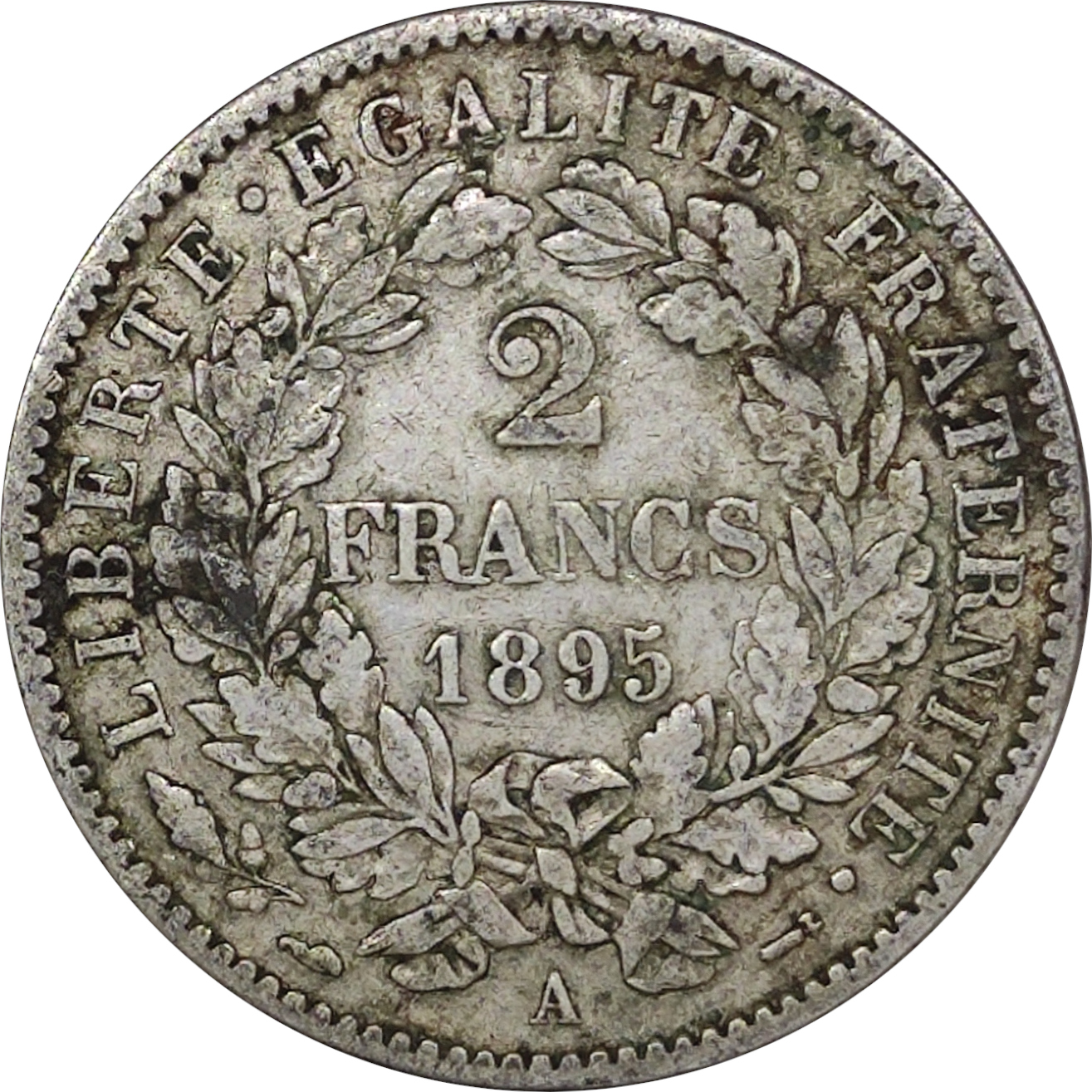 2 francs argent - Cérès - Avec légende