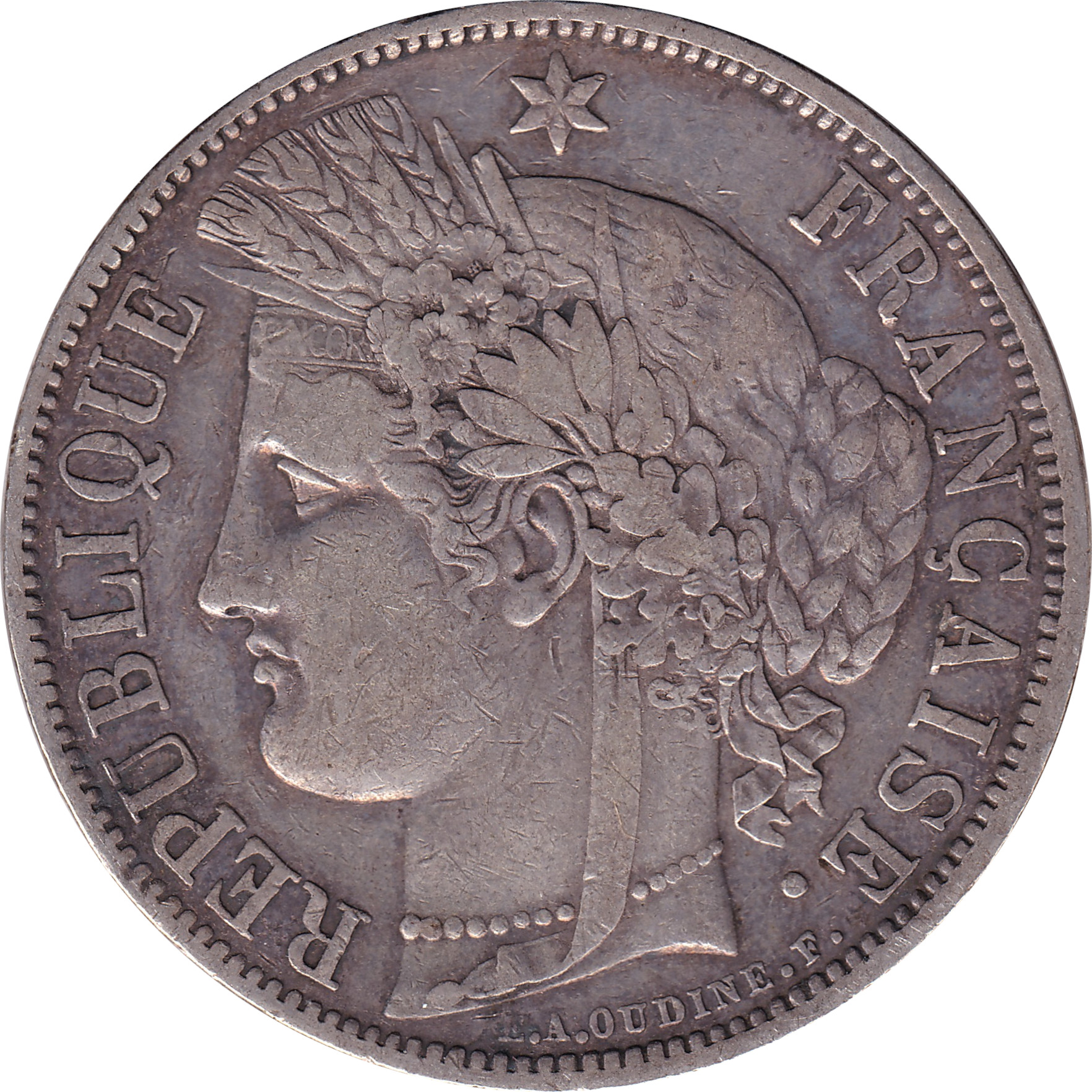 5 francs silver - Cérès - Sans légende