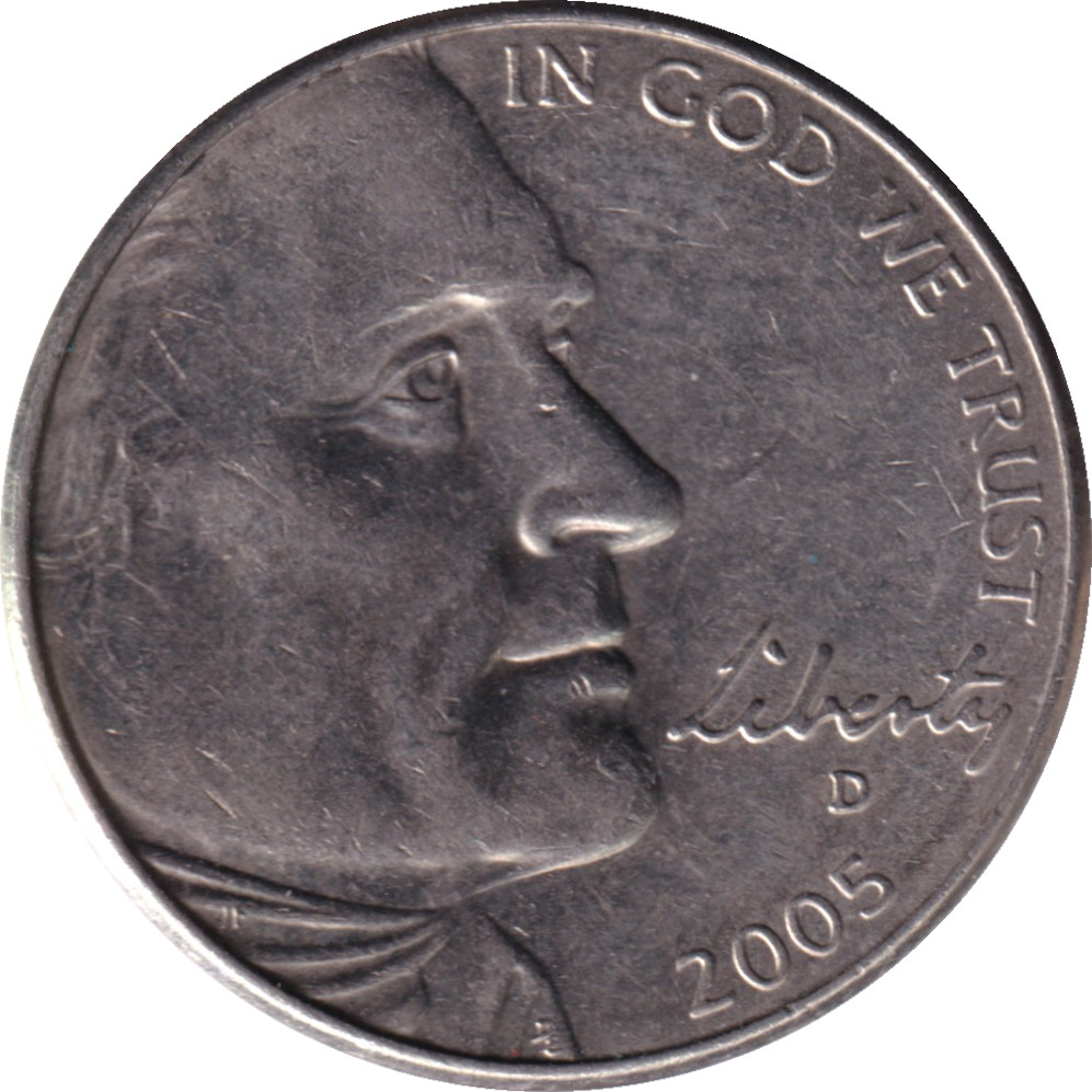 5 cents - Jefferson - Océan