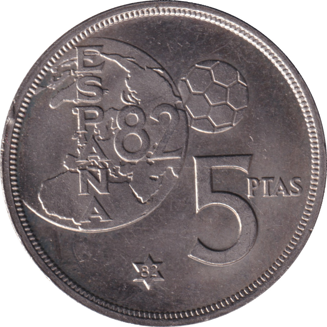 5 pesetas - Juan Carlos I - Coupe du Monde