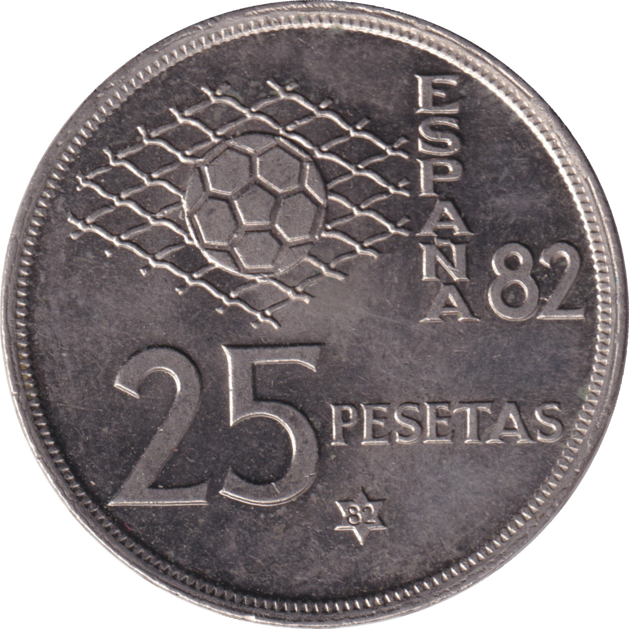 25 pesetas - Juan Carlos I - Coupe du Monde