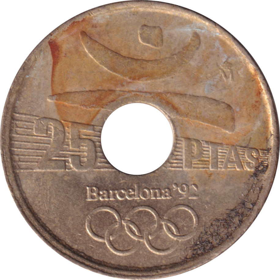 25 pesetas - Olympiades de Barcelone - Lanceur de disque