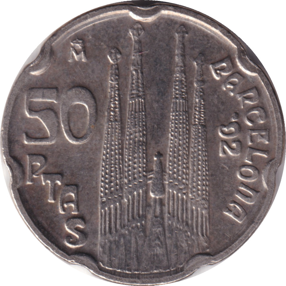 50 pesetas - Olympiades de Barcelone - Juan Carlos