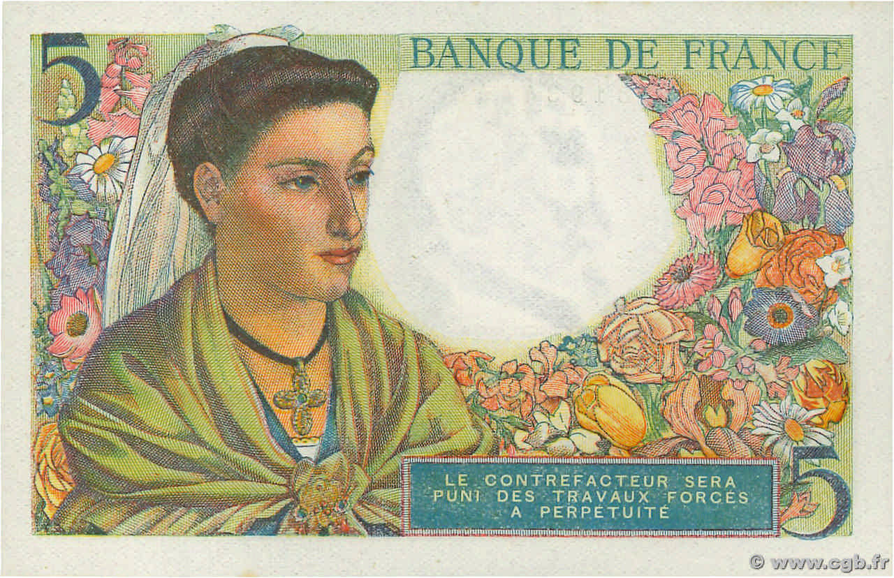 5 francs - Berger