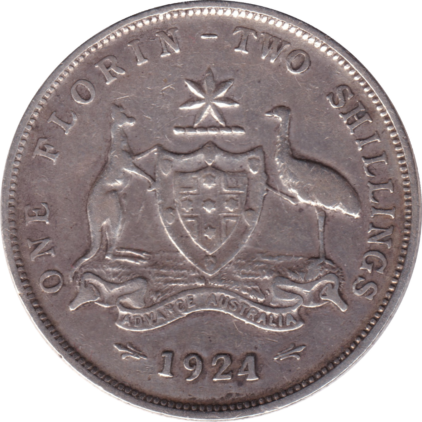 1 florin silver - George V