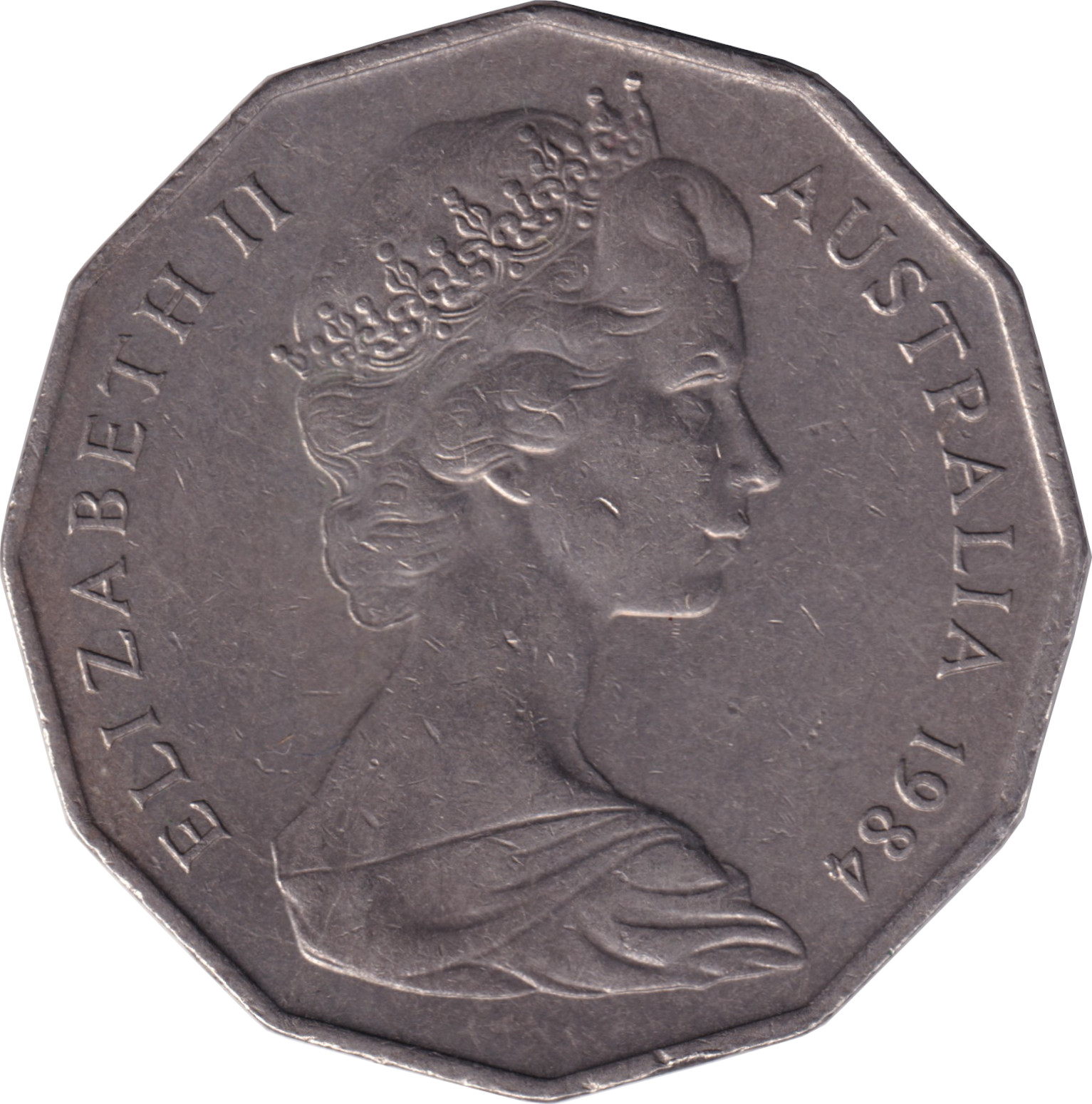 50 cents - Elizabeth II - Mature bust