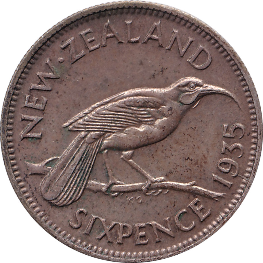 6 pence silver - George V