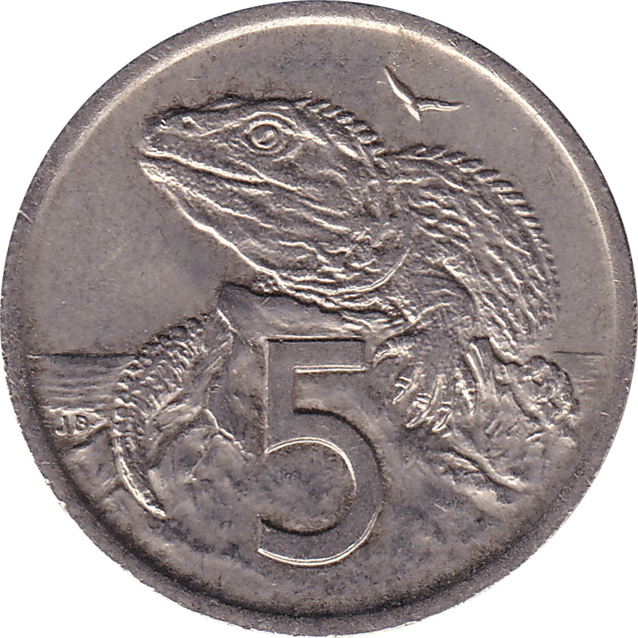 5 cents - Elizabeth II - Buste jeune