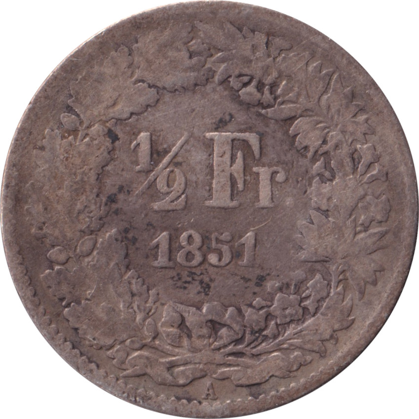 1/2 franc silver - Seated Helvetia