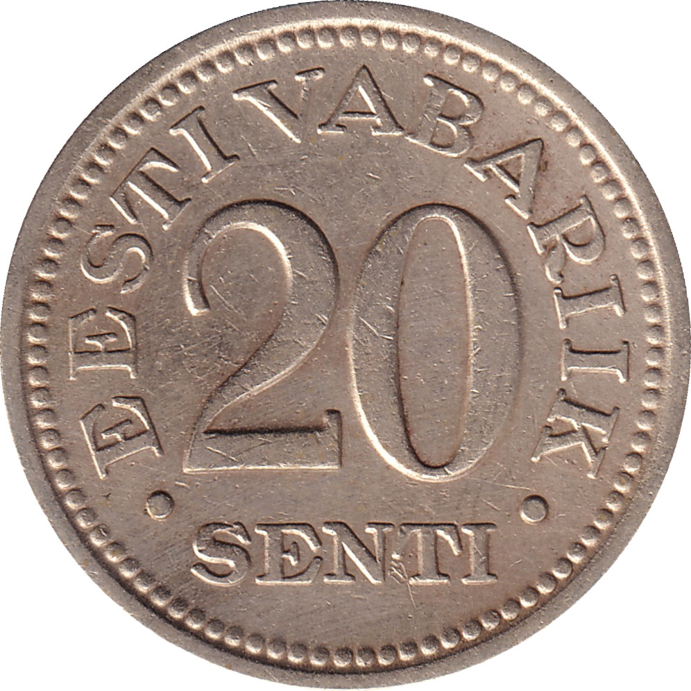 20 senti - Blason estonien