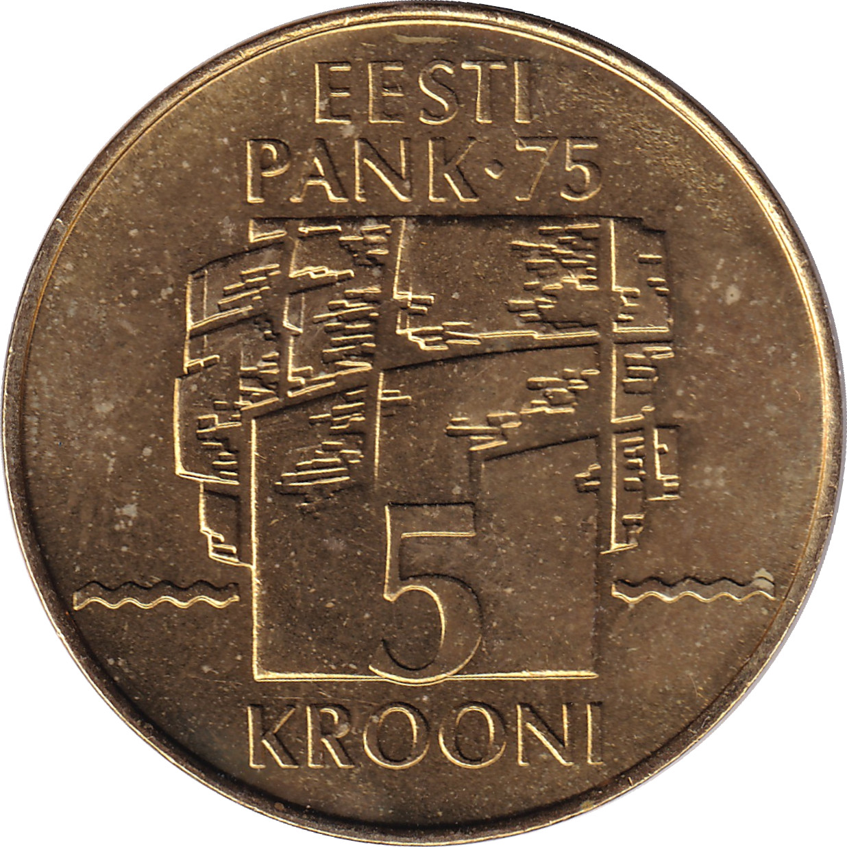 5 krooni - Banque d'Estonie - 75 ans