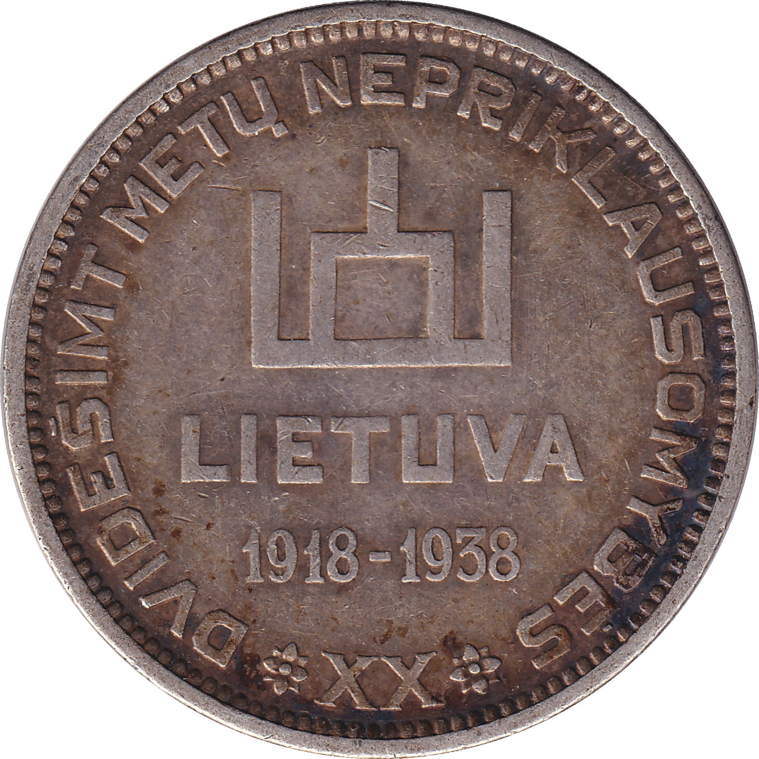 10 litai silver - Président Valstybes