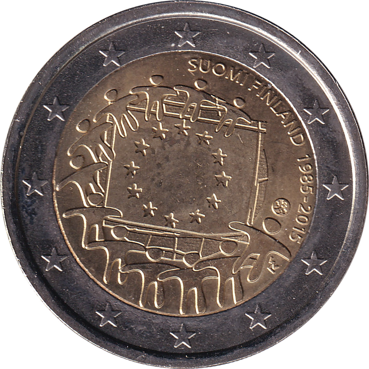 2 euro - Drapeau européen