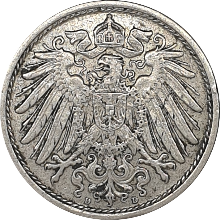 10 pfennig - Guillaume II - Type 1