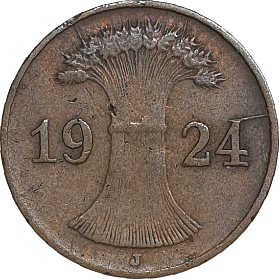 1 pfennig -  Bunch of wheat - Renten