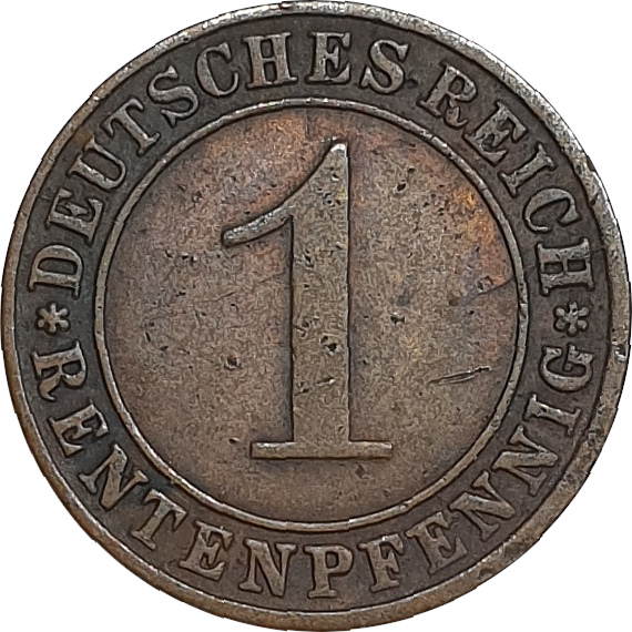 1 pfennig -  Bunch of wheat - Renten