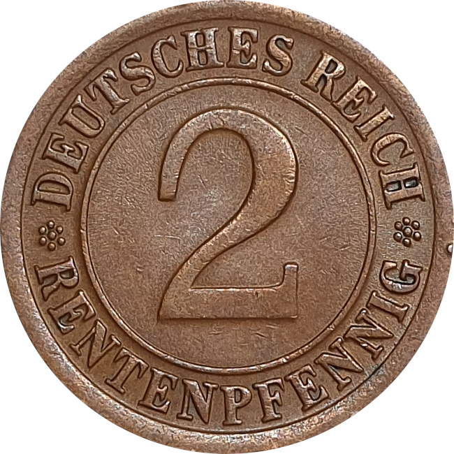 2 pfennig -  Bunch of wheat - Renten