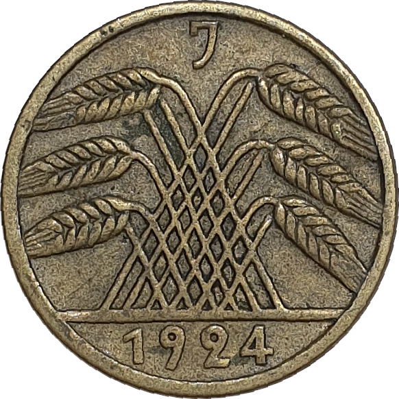 5 pfennig - Épis de blé - Renten