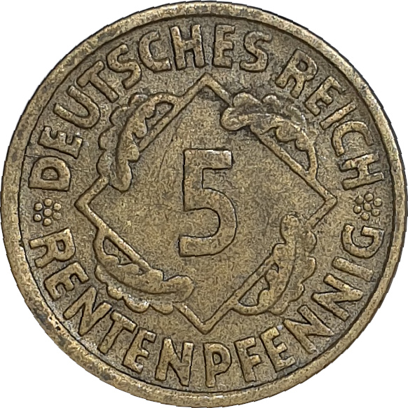 5 pfennig - Épis de blé - Renten