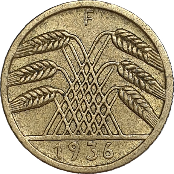 5 pfennig - Ears of weat - Reisch