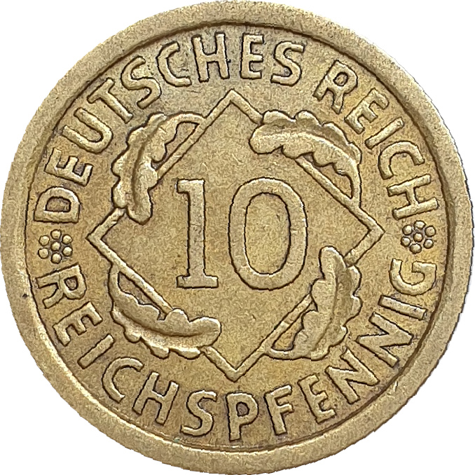 10 pfennig - Ears of weat - Reisch