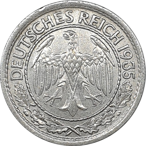 50 pfennig - Eagle - Heavy