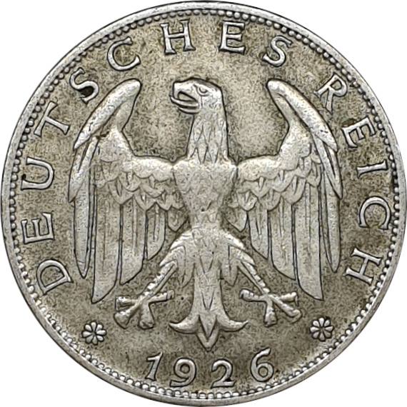 1 mark silver - Eagle with legend