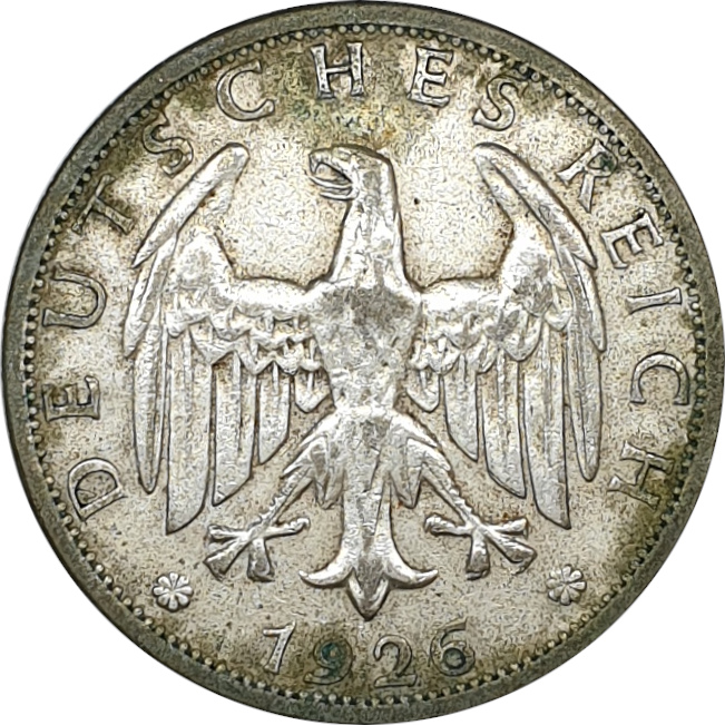 2 mark silver - Eagle with legend