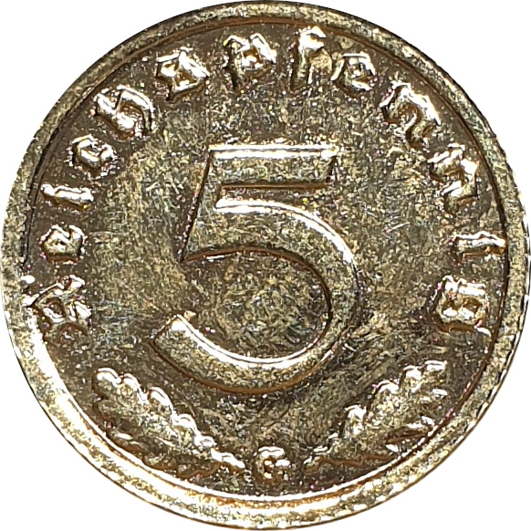 5 pfennig - Premier emblème