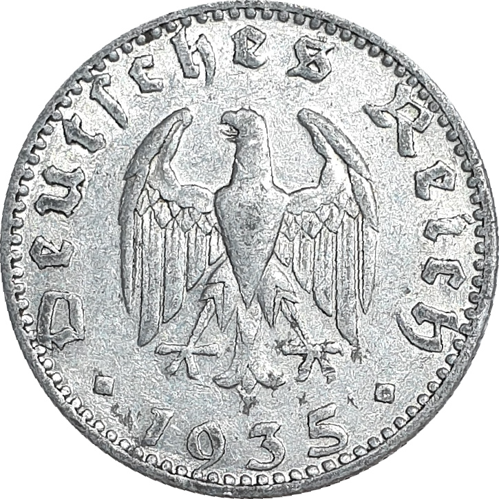 50 pfennig - Aigle - Légère