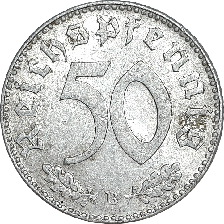 50 pfennig - Second emblem - Light