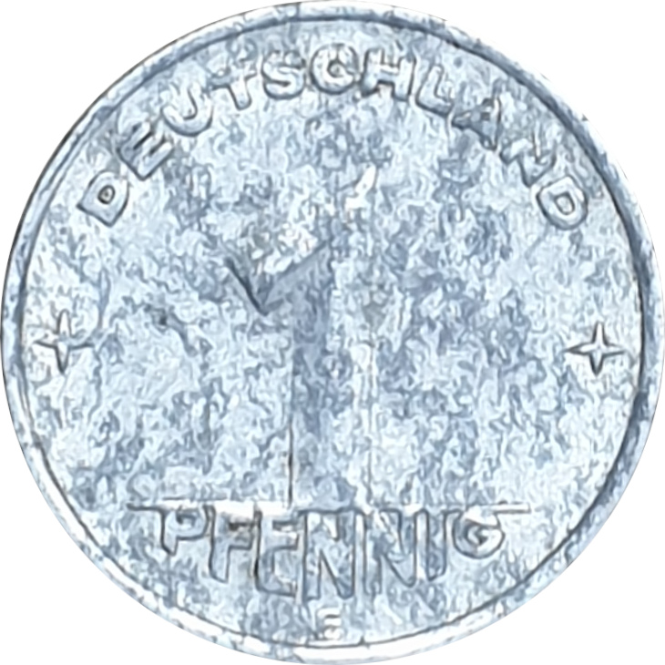 1 pfennig - Épis de blé