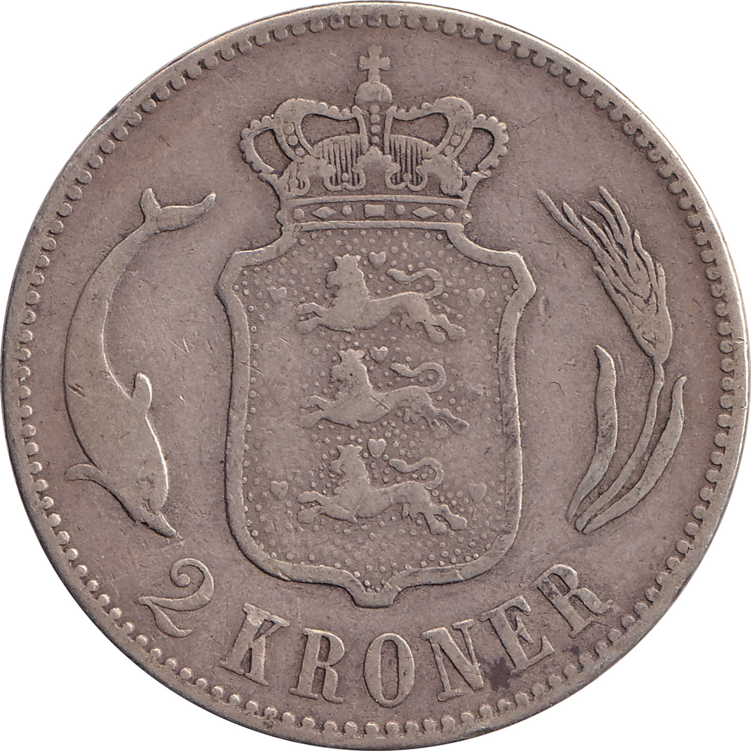 2 kroner silver - Christian IX