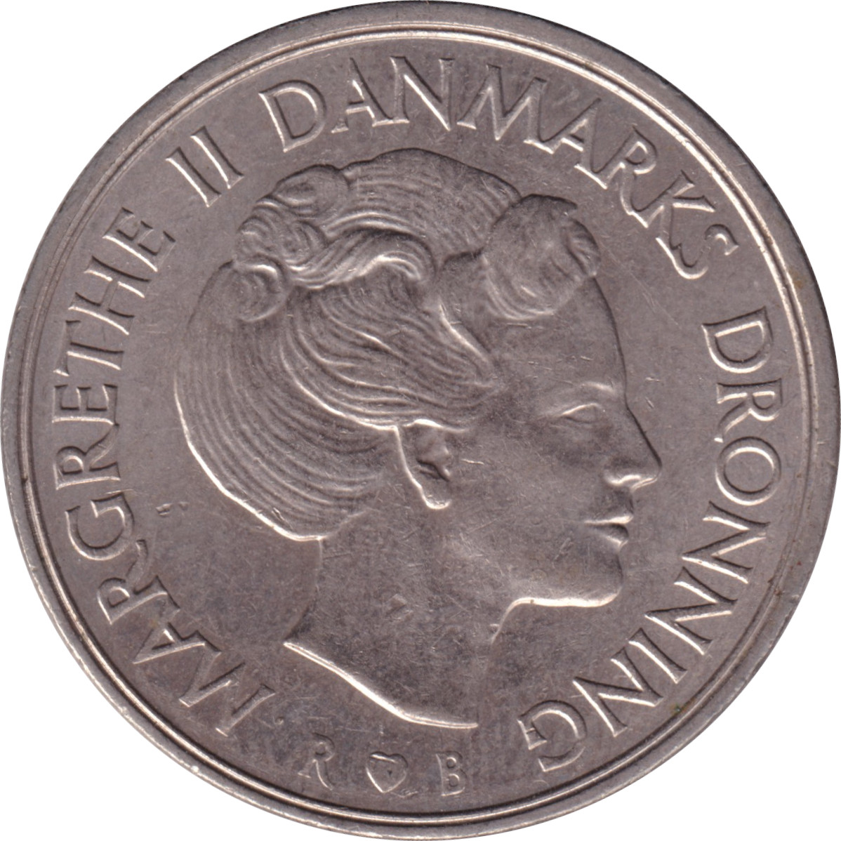 1 krone - Margrethe II - Blason