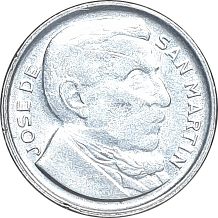 10 centavos - Jose de San Martin - Large bust - Cupronickel