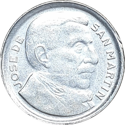 10 centavos - Jose de San Martin - Large bust - Cupronickel plate