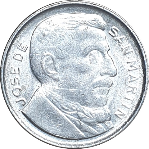 20 centavos - Jose de San Martin - Grand buste - Cupronickel